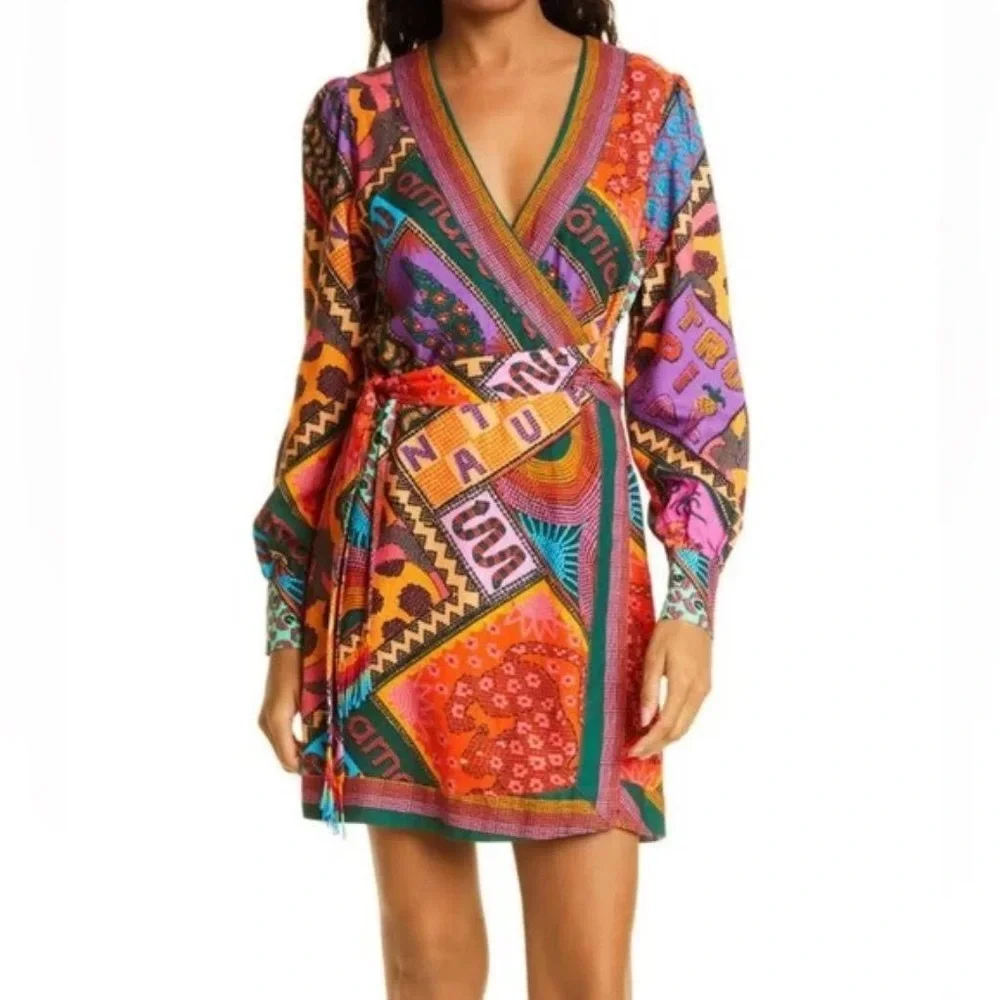 FARM Rio Multicolor Geometric Mini Dress - Picture 1 of 6